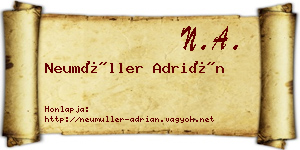Neumüller Adrián névjegykártya